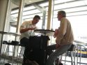 Flughafen: Klaus und Stefan